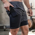 Shorts de compressão 2 em 1 para homens